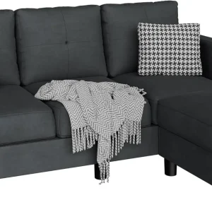 L-Shaped Couch 3 Seat Sofa Set