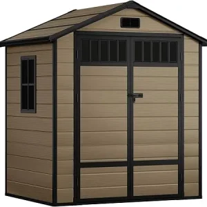 Resin Storage Shed 6x4.4 with Fence-Style Design